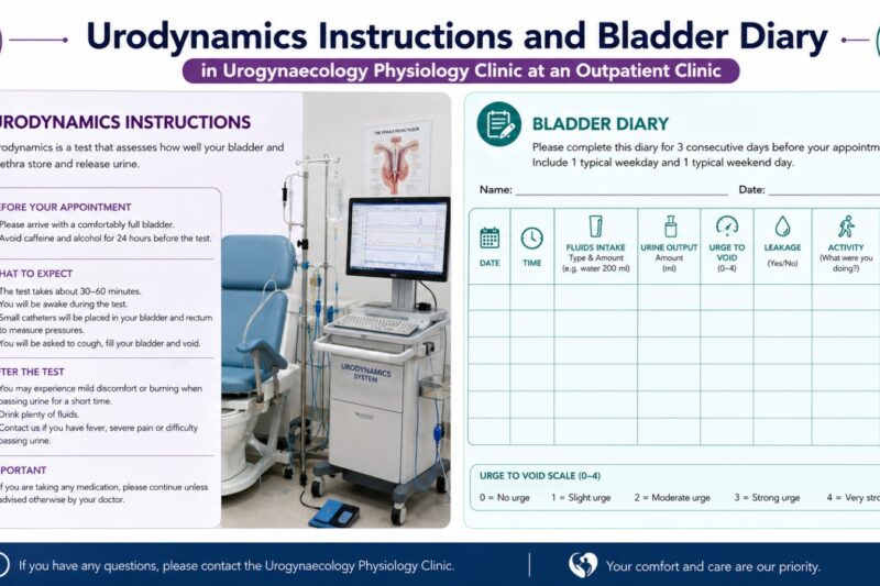 Urodynamics Instructions and Bladder Diary in Urogynaecology Physiology Clinic at an Outpatient Clinic