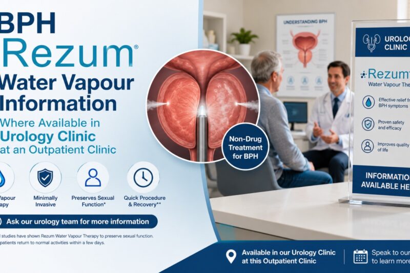 BPH Rezum Water Vapour Information Where Available in Urology Clinic at an Outpatient Clinic