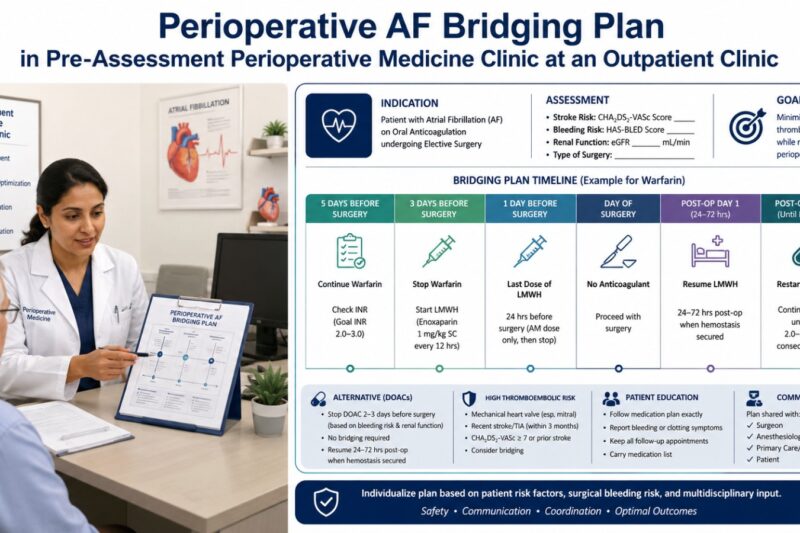 Perioperative AF Bridging Plan in Pre-Assessment Perioperative Medicine Clinic at an Outpatient Clinic