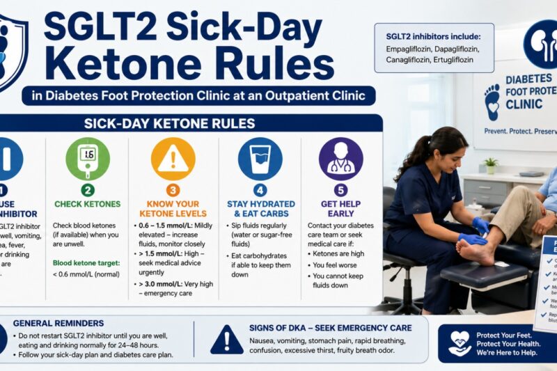 SGLT2 Sick-Day Ketone Rules in Diabetes Foot Protection Clinic at an Outpatient Clinic